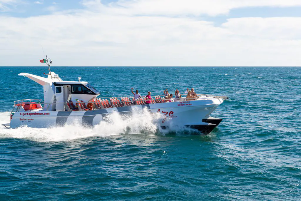 belize terceiro catamaran dolphins search boat tour algarexperience