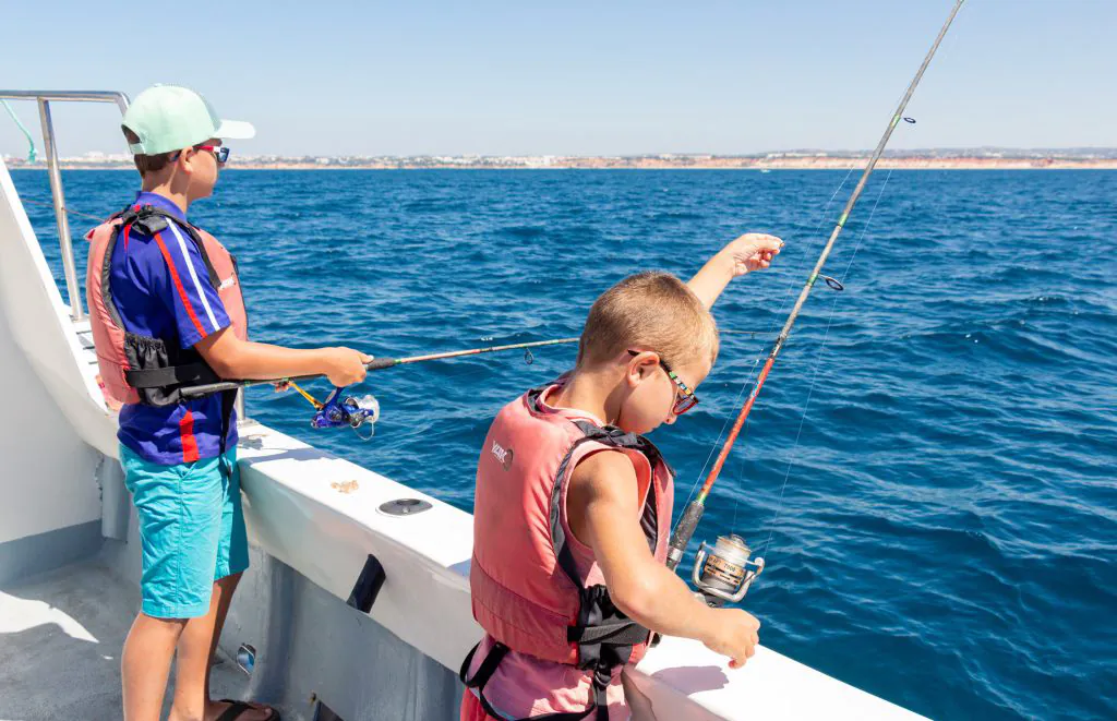 children fishing trips boat tour by algarexperience