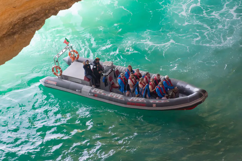 rib boat ocean drive in benagil cave boat tour by algarexperience