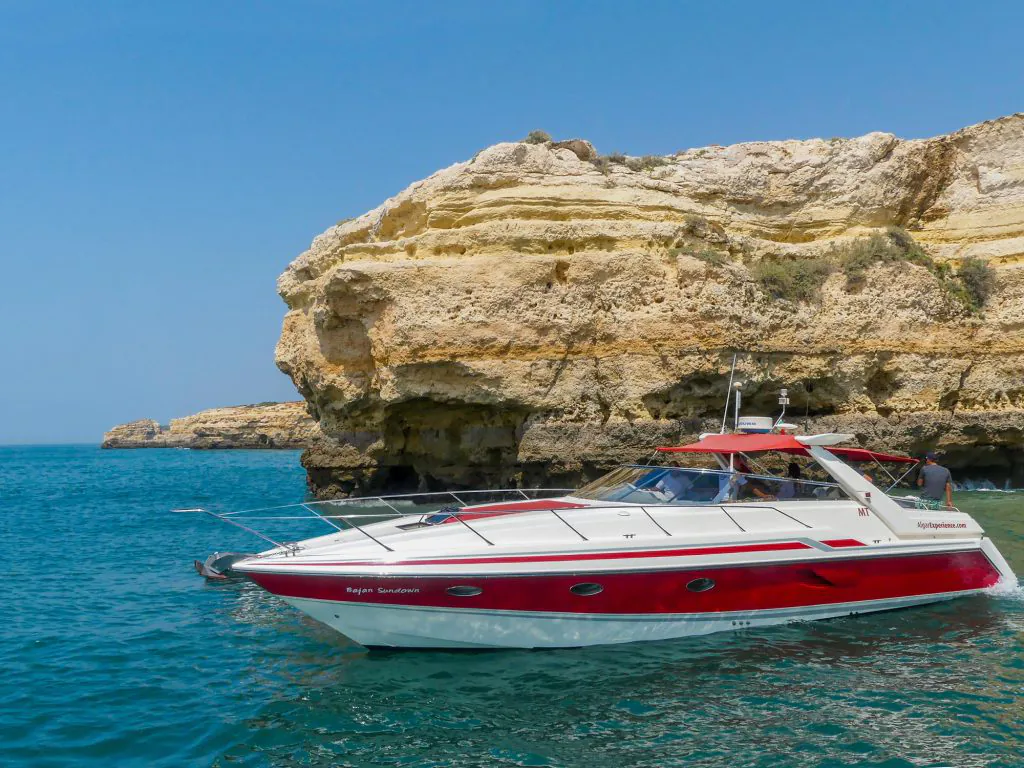 yacht sunseeker cruise caves & coastline by algarexperience